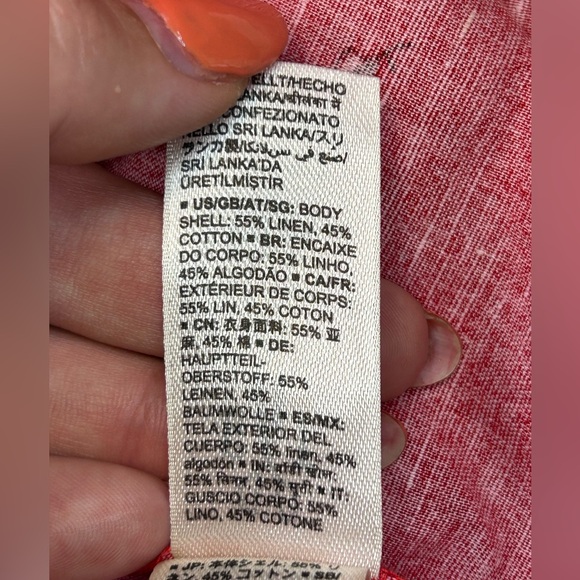 GOODTHREADS Red Flutter-Sleeve Dress with Pockets Size Medium s19 - Picture 8 of 8